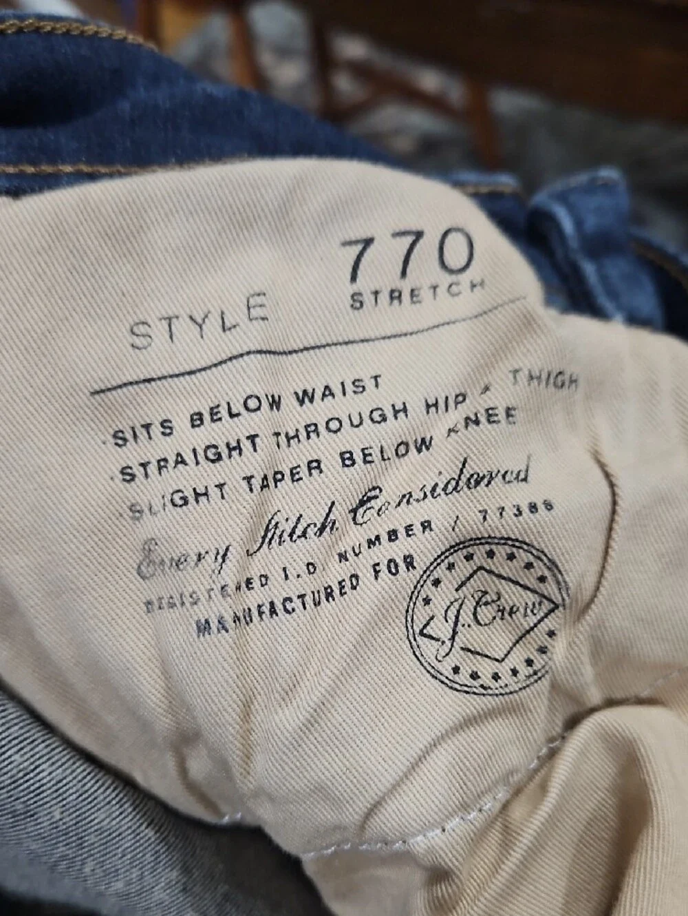J. Crew Navy Slim Straight Jeans